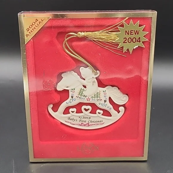 Lenox Holiday Lenox Babys First Christmas 204 Rocking Horse - Main Image